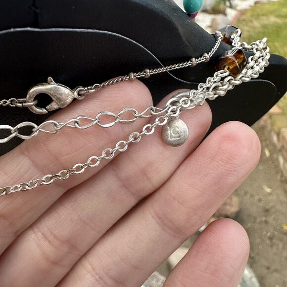 Moonstone Shell Abalone Turquoise Layered Necklace Set Jewelry Lot Festival - Picture 5 of 5